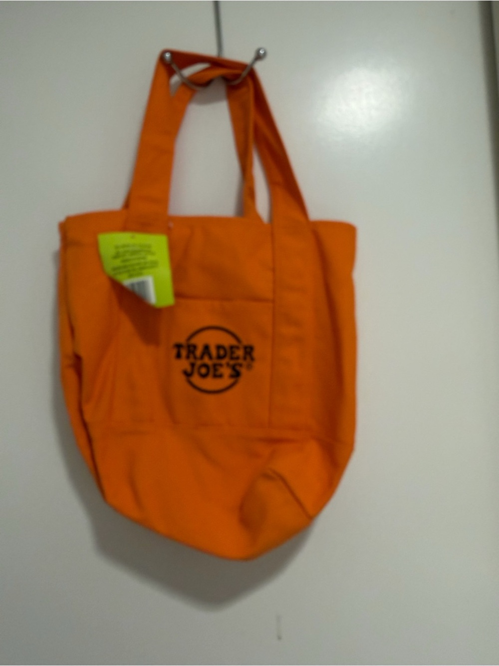 Trader Joe's Orange Canvas Tote Bag